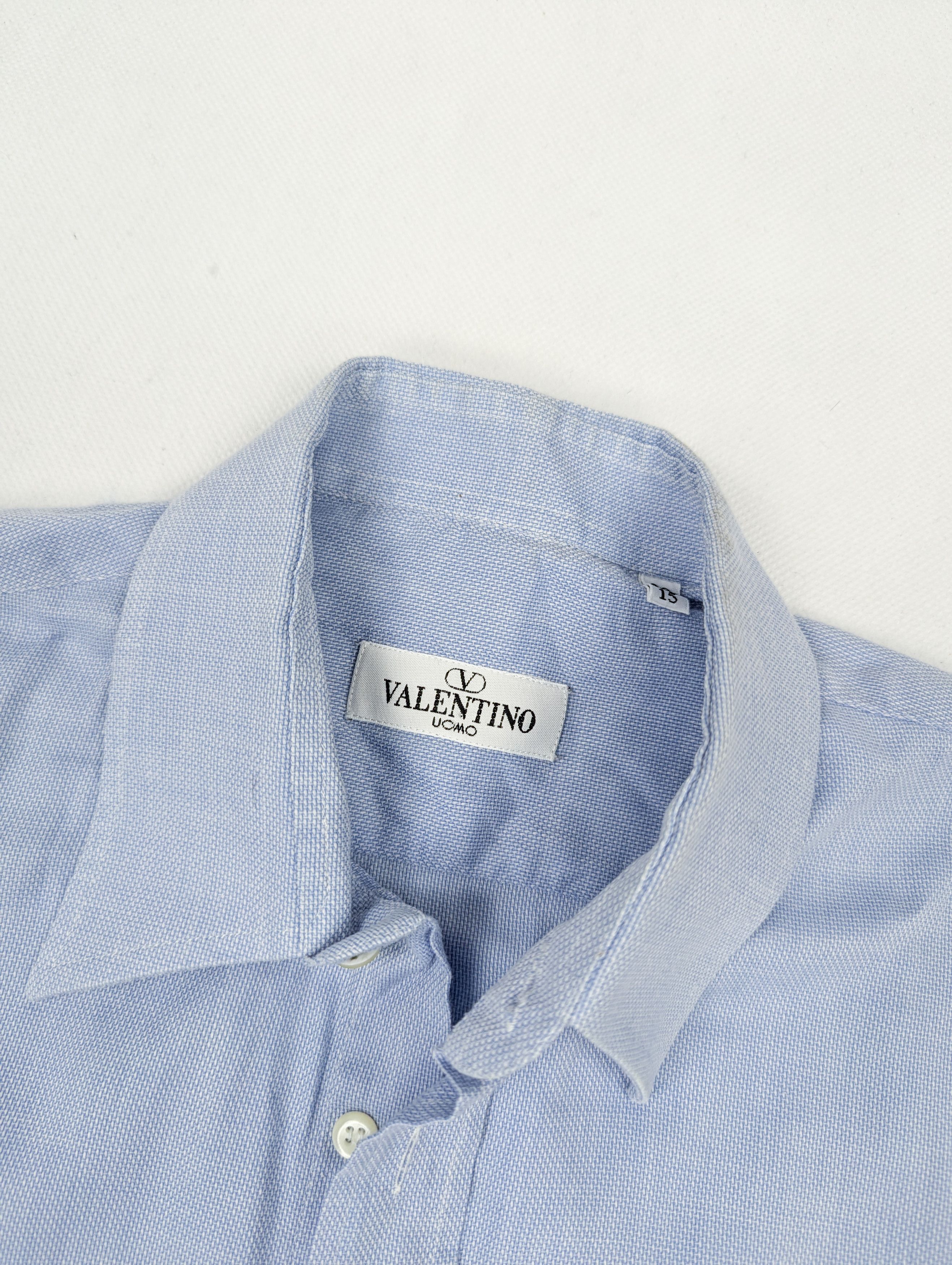 Valentino Valentino blue shirt 38/15 Size US M / EU 48-50 / 2 - 4 Thumbnail