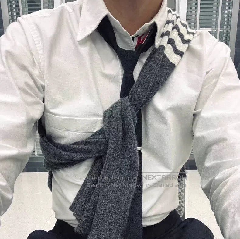 Thom Browne Thom Browne Grey Sweater Size US L / EU 52-54 / 3 - 7 Thumbnail