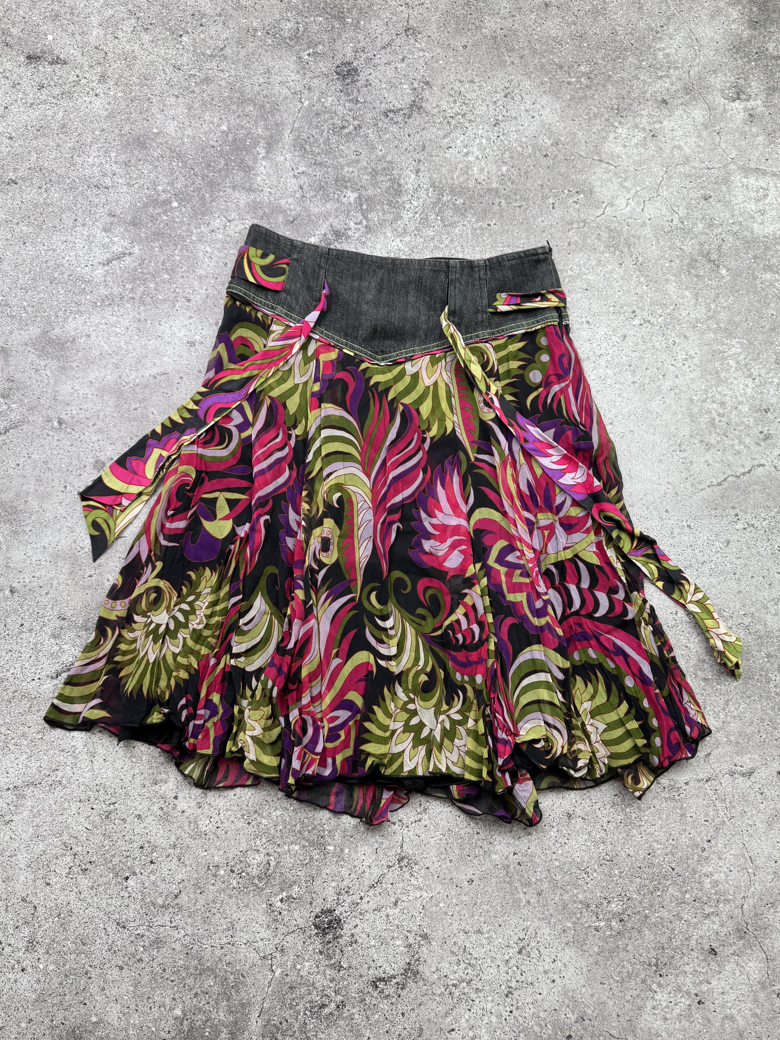 Japanese Brand Vintage Silk Flare Skirt (E8) Size 25" / US 0 / IT 36 - 1 Thumbnail