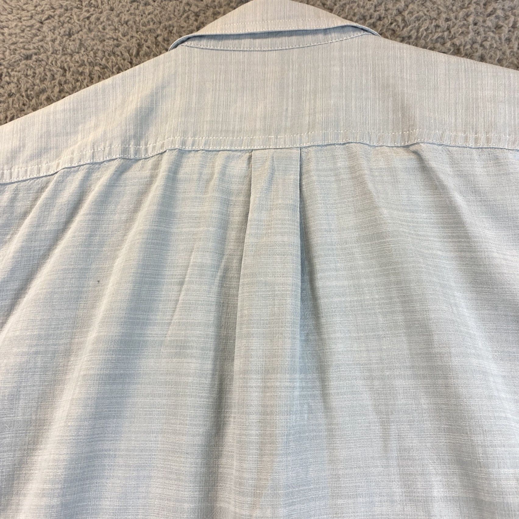 Gap Gap Mens Long Sleeve Button Up Shirt Solid Light Green Size Medium M 70-17 Dress Shirt Button-Down Collared Spread Collar Standard Cuff Size US M / EU 48-50 / 2 - 2 Thumbnail
