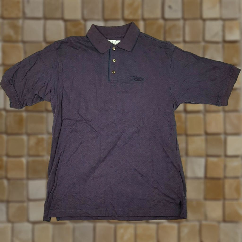 Vintage VINTAGE gea Polo Shirt Mens Size L Wine Short Sleeve Golf Club Collared 90s Retro Geometric Knit Cotton Shirt Size US L / EU 52-54 / 3 - 1 Thumbnail