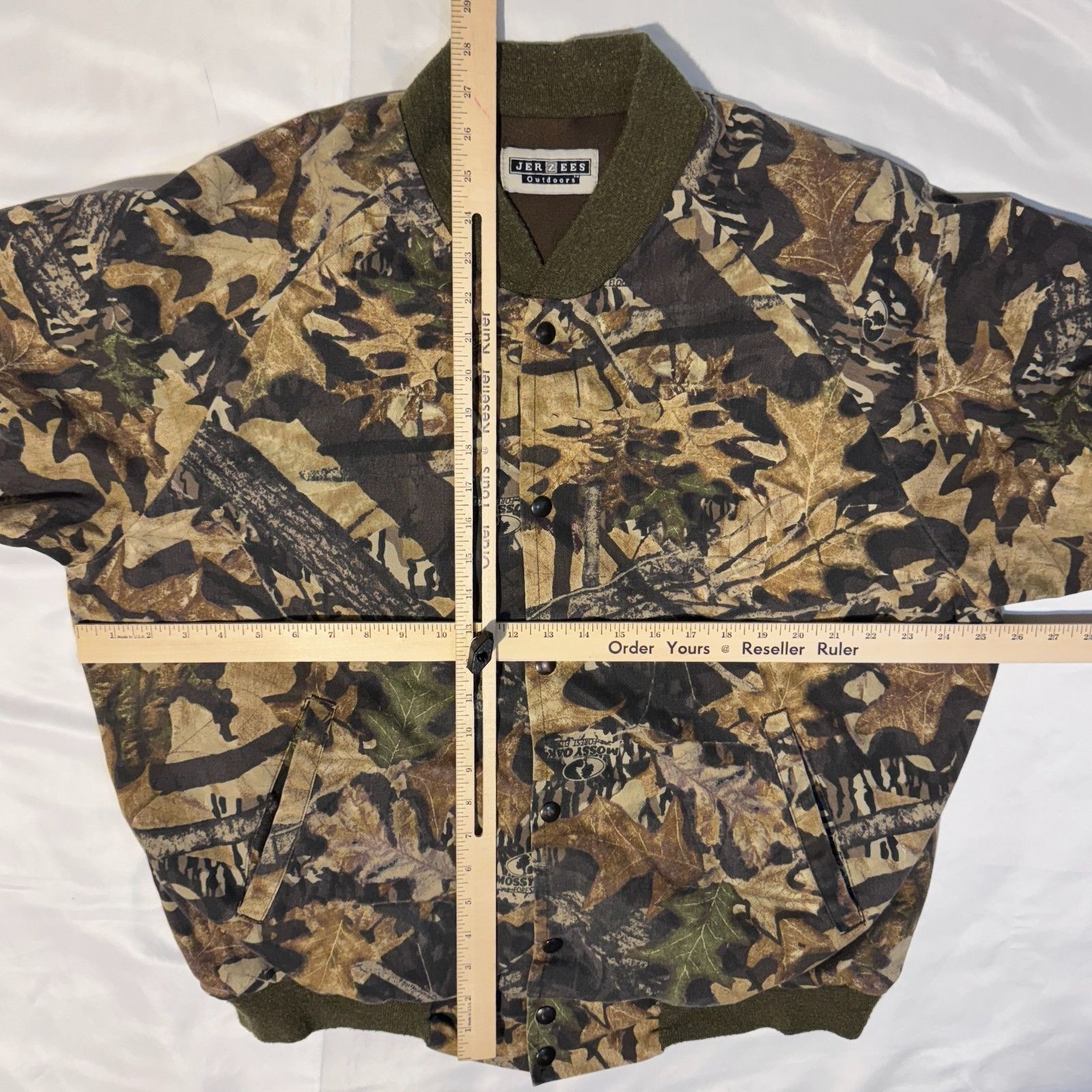 Jerzees Vintage 90s Jerzees Oudoors Hunting Camo Bomber Jacket XL Bu Size US XL / EU 56 / 4 - 3 Thumbnail