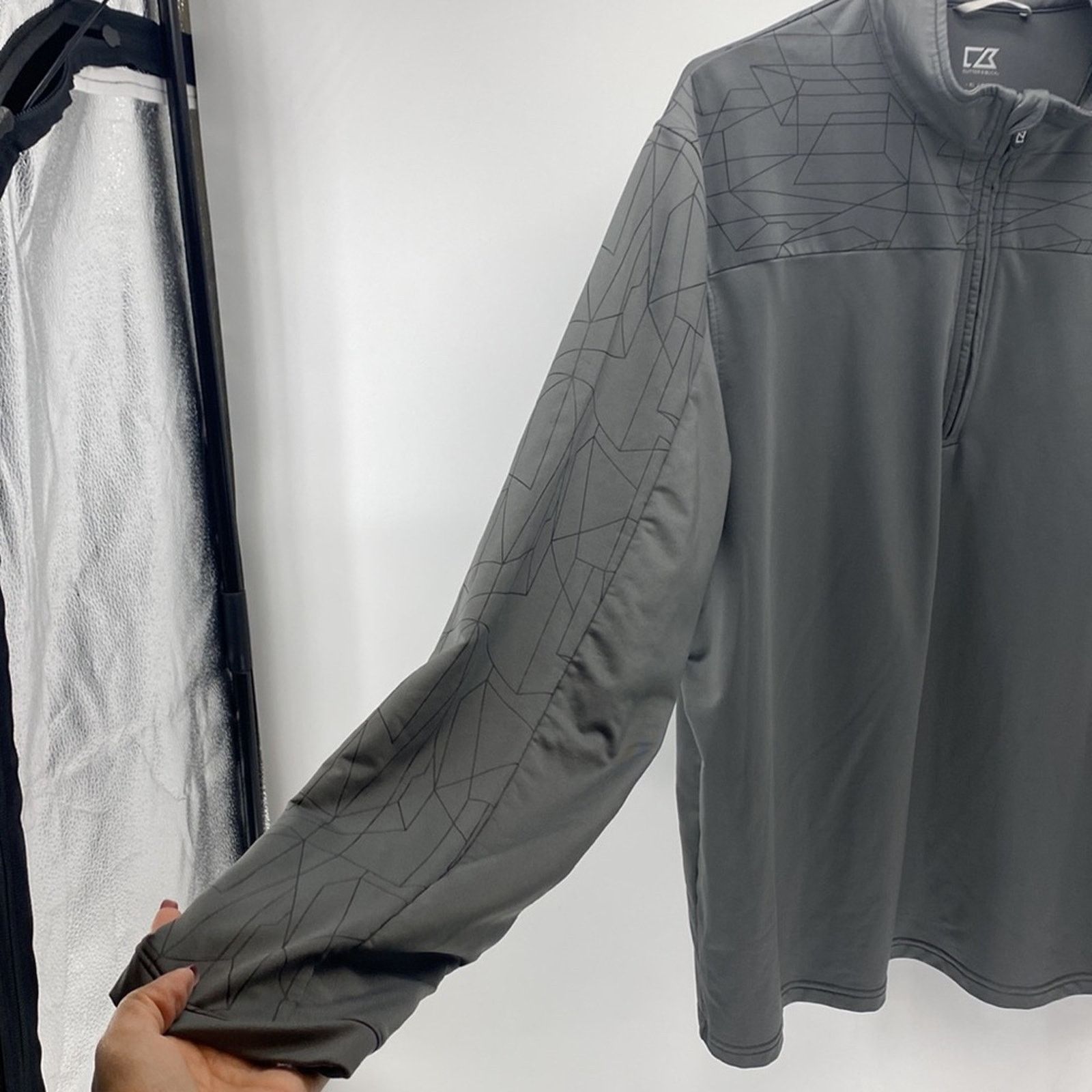 Other Cutter & Buck grey quarter zip CB DryTec casual sz XL Size US XL / EU 56 / 4 - 4 Thumbnail