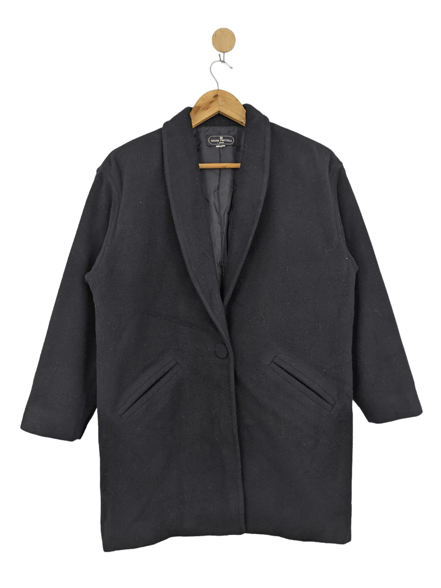 image of Avant Garde x Bruno Piattelli Roma Cashmere Wool Blazer Jacket in Black, Men's (Size Large)