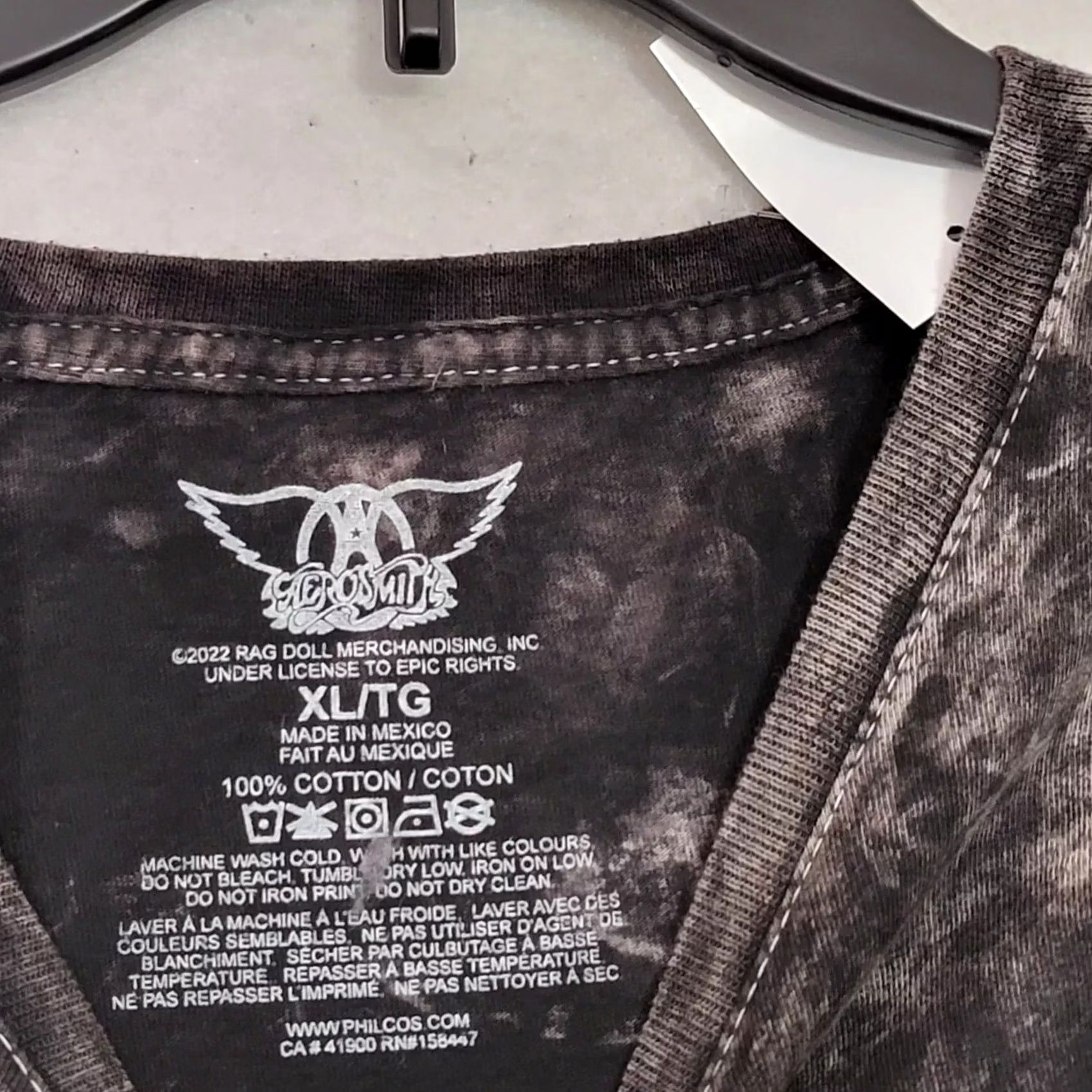 Aerosmith Shirt Mens Black 1XL Music Classic Rock Band Concert, Men's — image 4 of 6