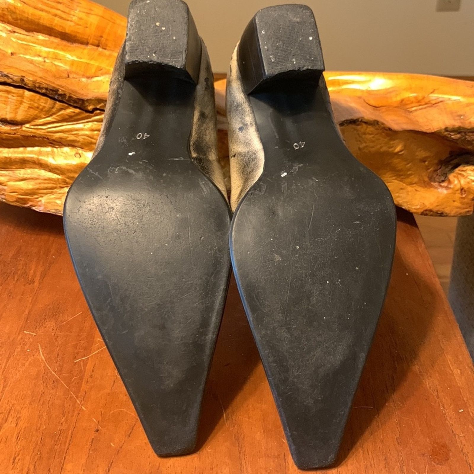 Vintage Rockabilly rock n roll pointy toe distressed loafers Size US 8.5 / IT 38.5 - 8 Thumbnail