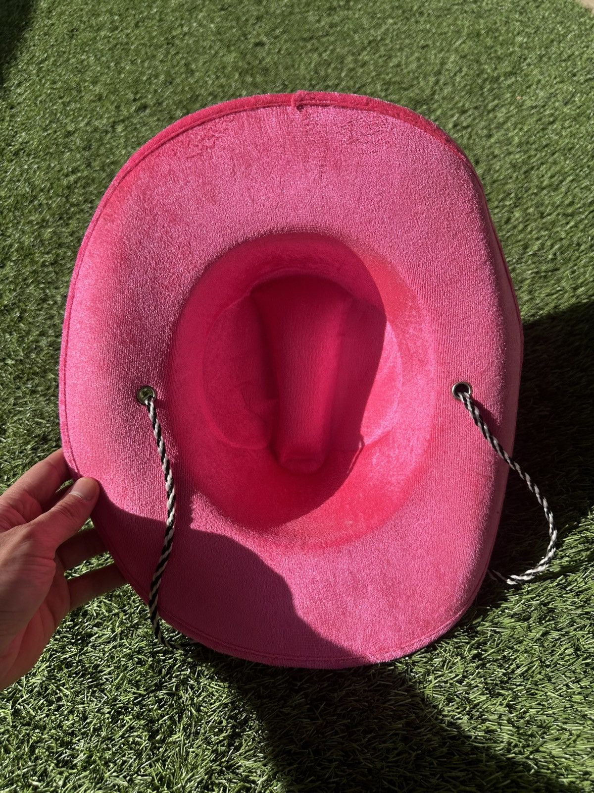 Other Pink Felt Rancher Fedora Wide Brim Cowboy Hat W/ Neck Strap Size ONE SIZE - 4 Thumbnail