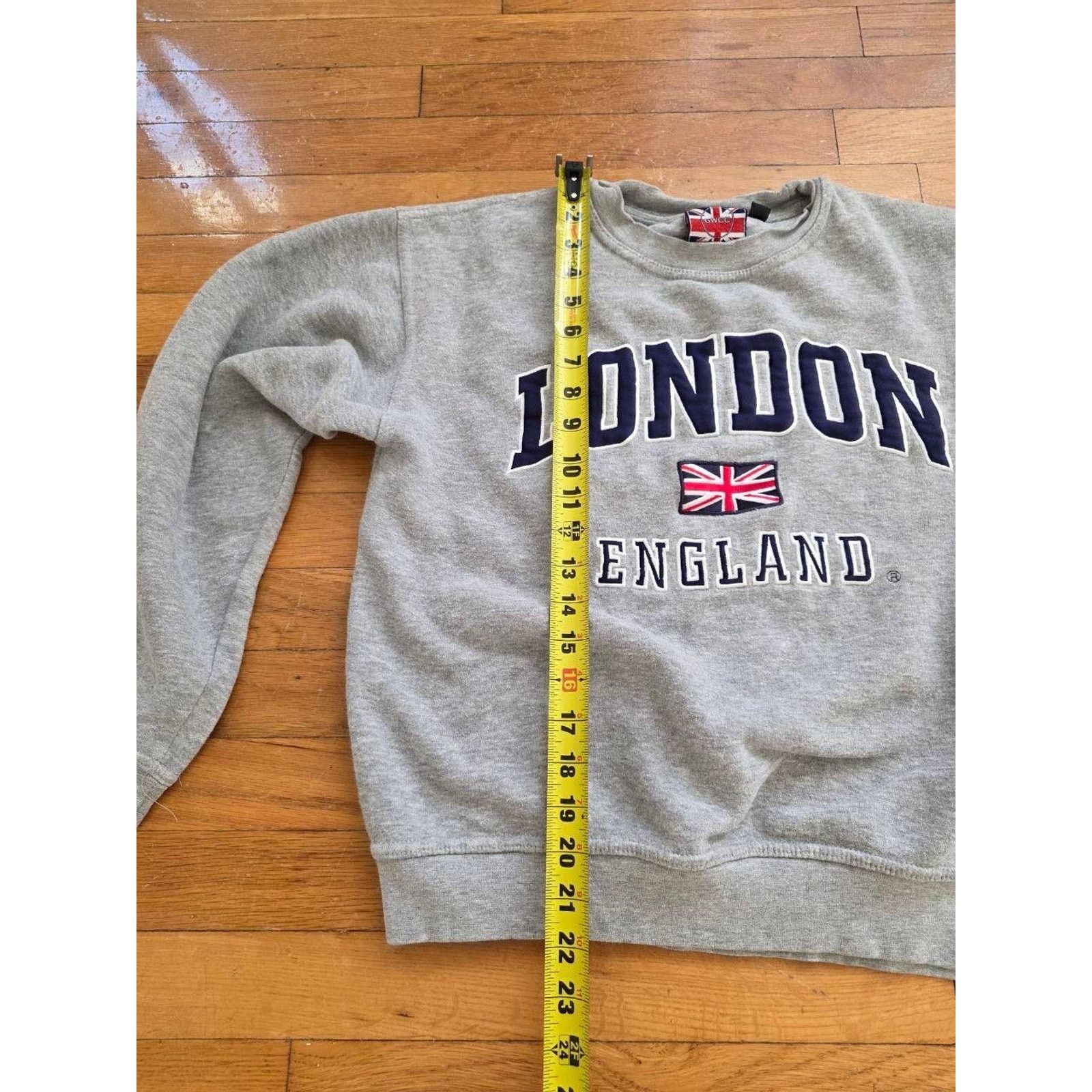 L'estrange London GWCC Unisex London England Applique Embroider Gray S A001145 Size US S / EU 44-46 / 1 - 8 Thumbnail