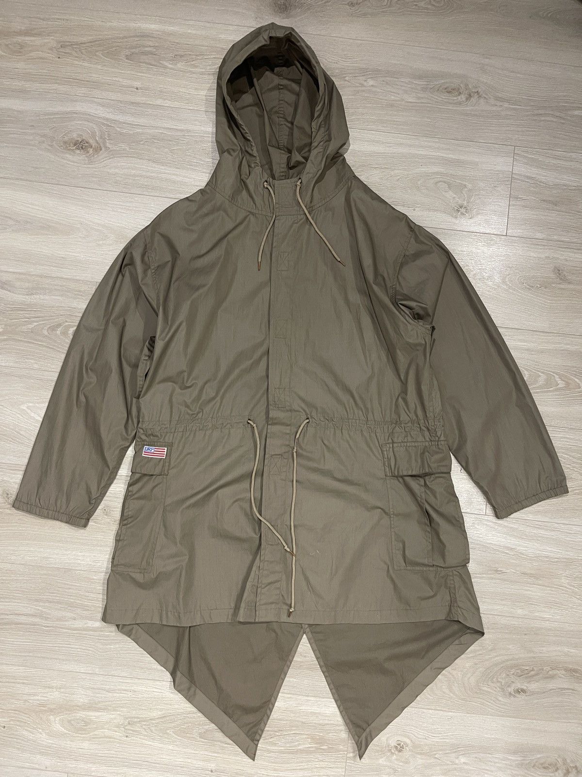 Vintage Vintage rare UFO usa Light Rain Jacket beige cloak raincoat Size US L / EU 52-54 / 3 - 1 Thumbnail