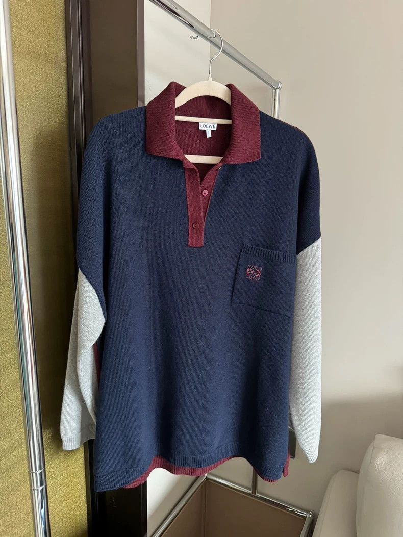 Loewe LOEWE Colorblock Loose Fit Sweater - dmc Size US XS / EU 42 / 0 - 1 Thumbnail