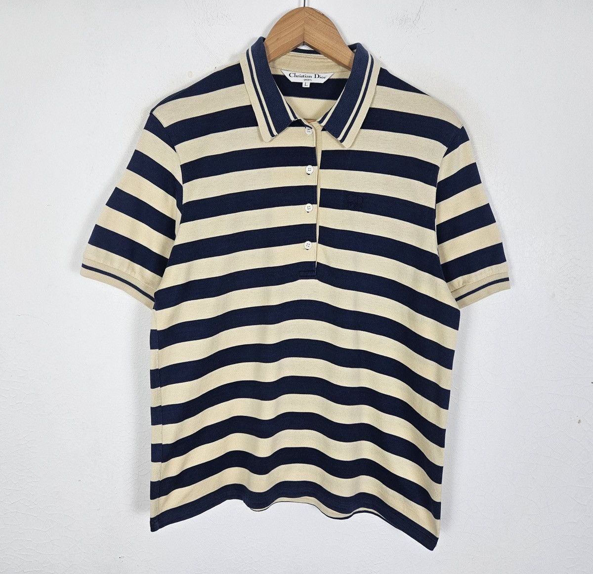 Christian Dior Monsieur Vintage Christian Dior Sports polo stripe shirt Size US L / EU 52-54 / 3 - 2 Thumbnail