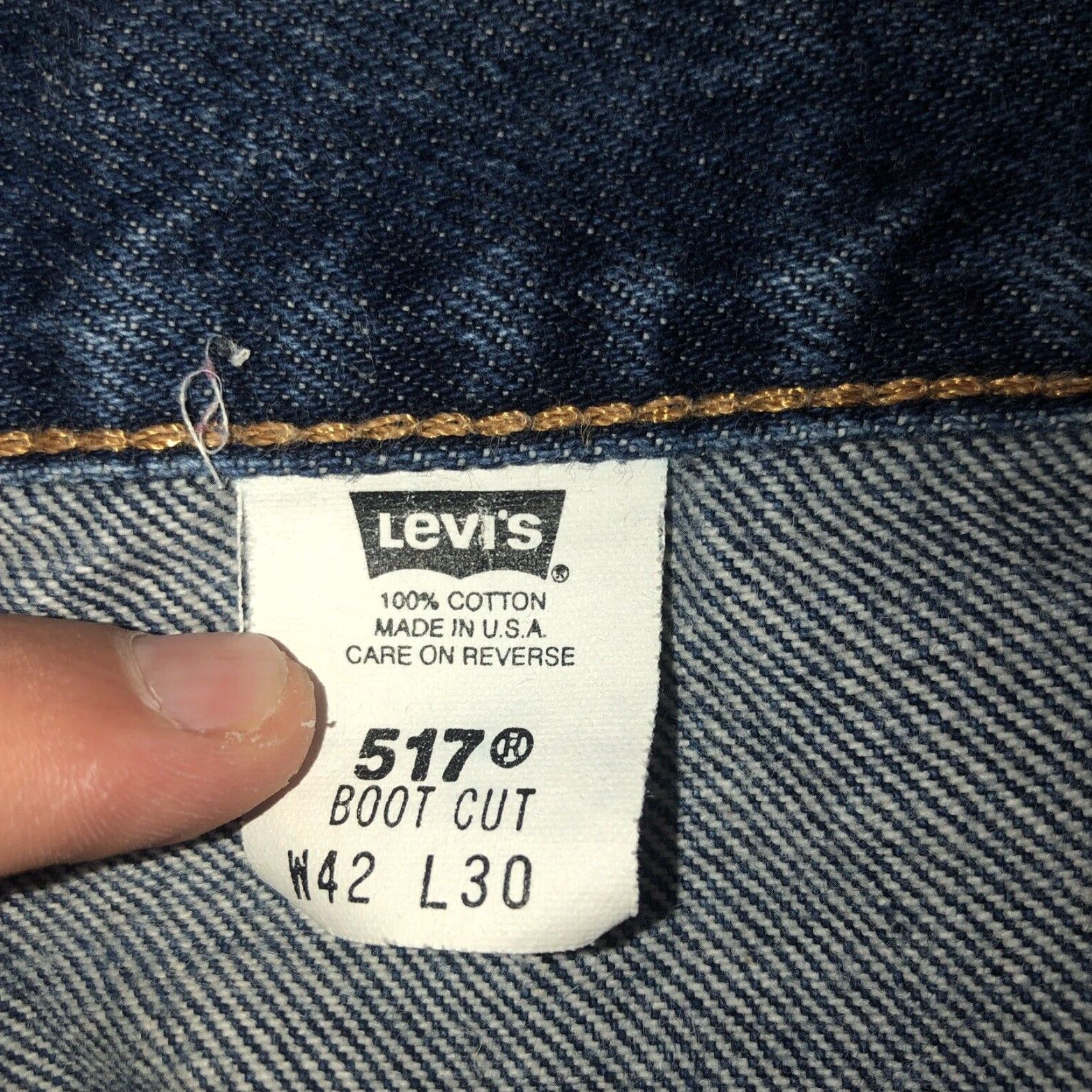 Levi's VINTAGE Levi's 517 Bootcut Jeans Mens Size 42x30 Blue USA Size US 42 / EU 58 - 4 Thumbnail