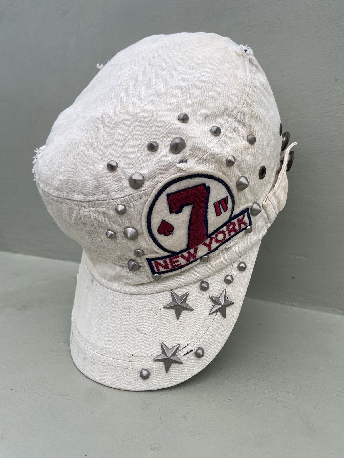 Hysteric Glamour × Japanese Brand × Vintage 2000s new York studded star ifsixwasnine patrol hat Size ONE SIZE - 4 Thumbnail