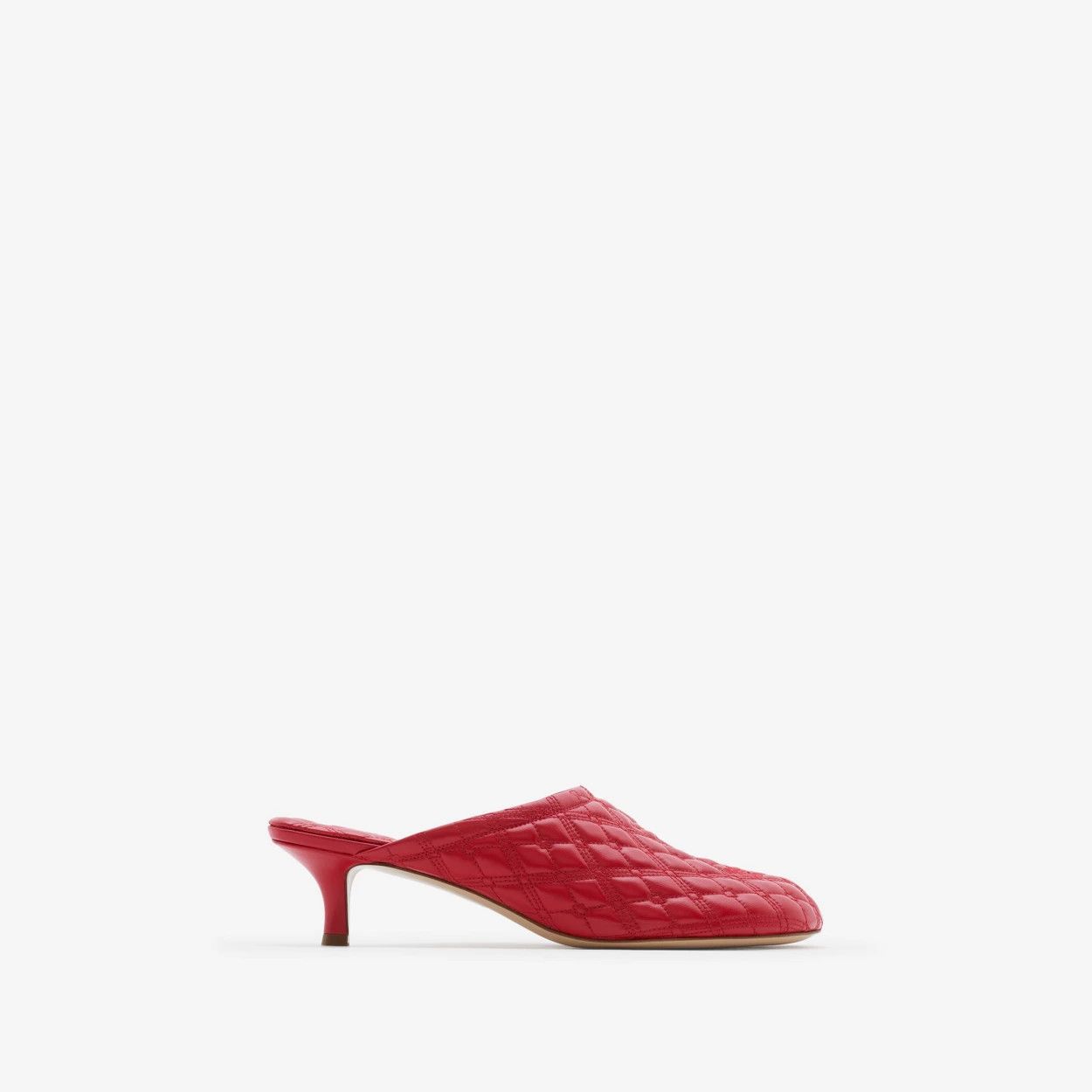 o1w1db10125 Leather Baby Mules in Red