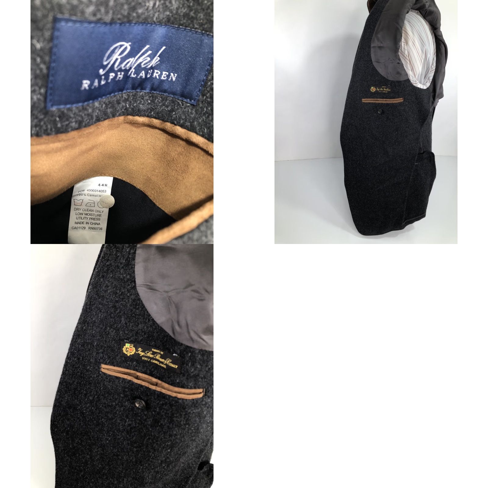 Ralph Lauren RALPH LAUREN / LORO PIANA Italy CAMEL HAIR Blazer Jacket - Mens 44R Charcoal blazer Mens 44R Camel Hair blazer jacket Ralph Lauren Loro Piana Italy Size 44R - 8 Thumbnail