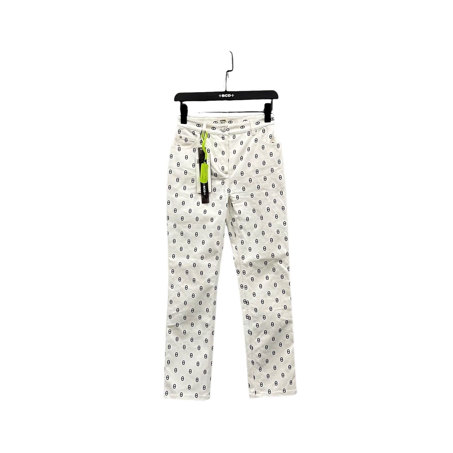 Hermes Hermès Printed Cotton Stretch Jeans Size 34 Size 25" / US 0 / IT 36 - 1 Thumbnail