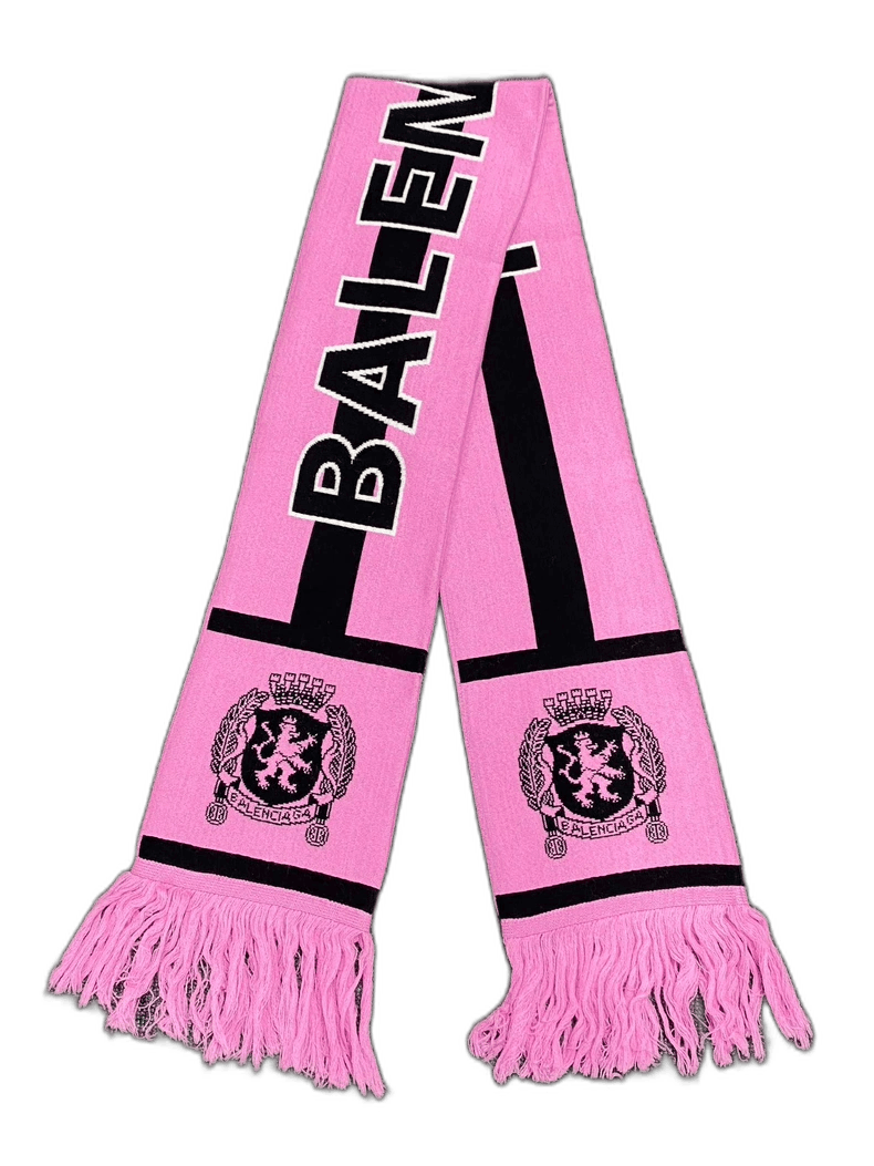 Balenciaga Balenciaga Pink Cashmere Blend Logo Scarf Size ONE SIZE - 1 Thumbnail