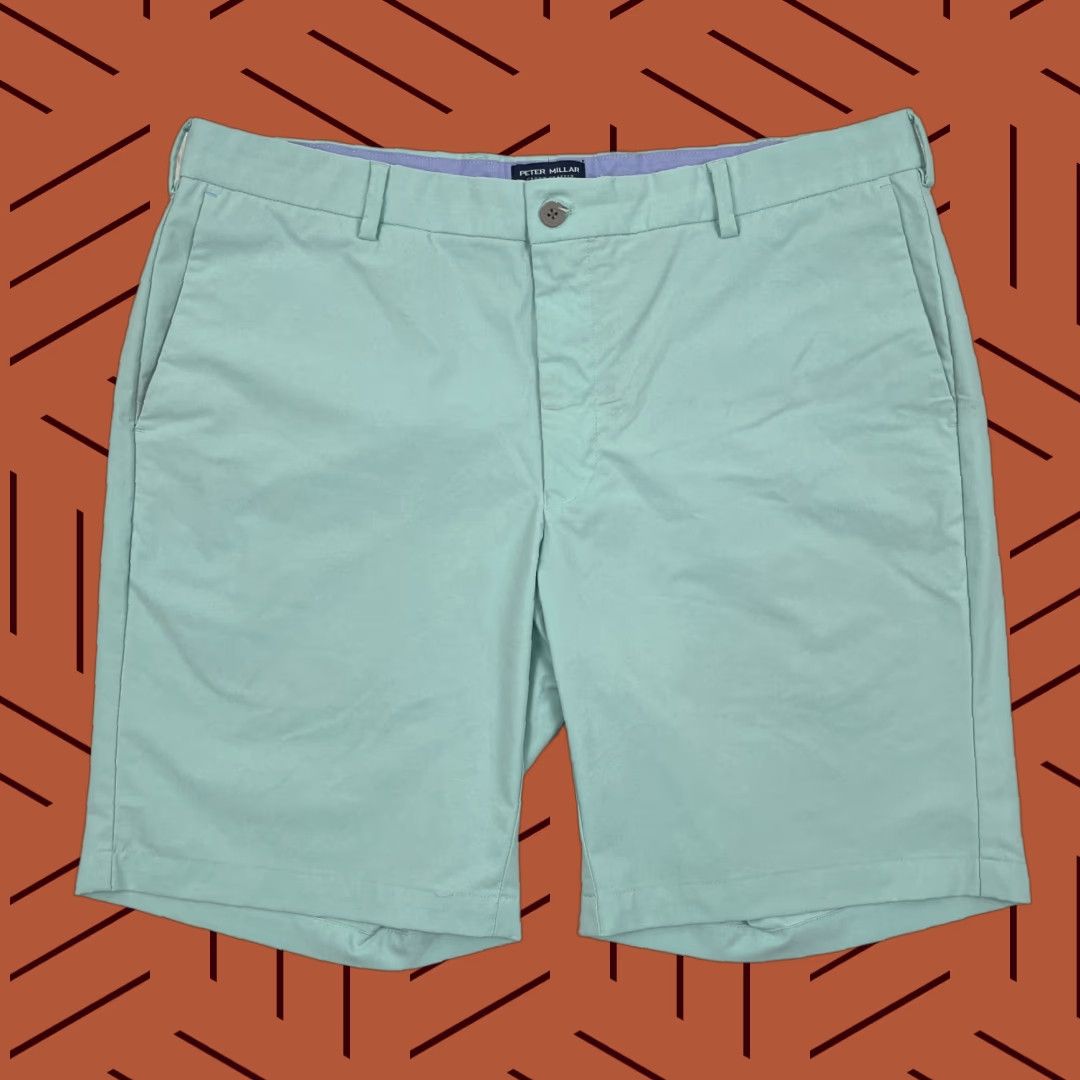 Peter Millar VINTAGE? No — Peter Millar Crown Crafted Shorts Mens 38 x 9 Green Active Performance Golf Prep Shirt? Size US 38 / EU 54 - 1 Thumbnail