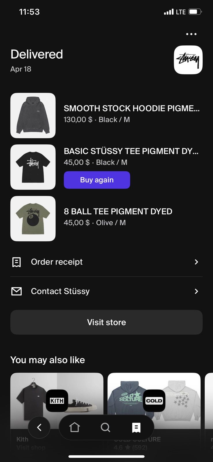 Stussy × Vintage VINTAGE Y2K STUSSY BIG LOGO T-SHIRT TEE Size US M / EU 48-50 / 2 - 8 Thumbnail