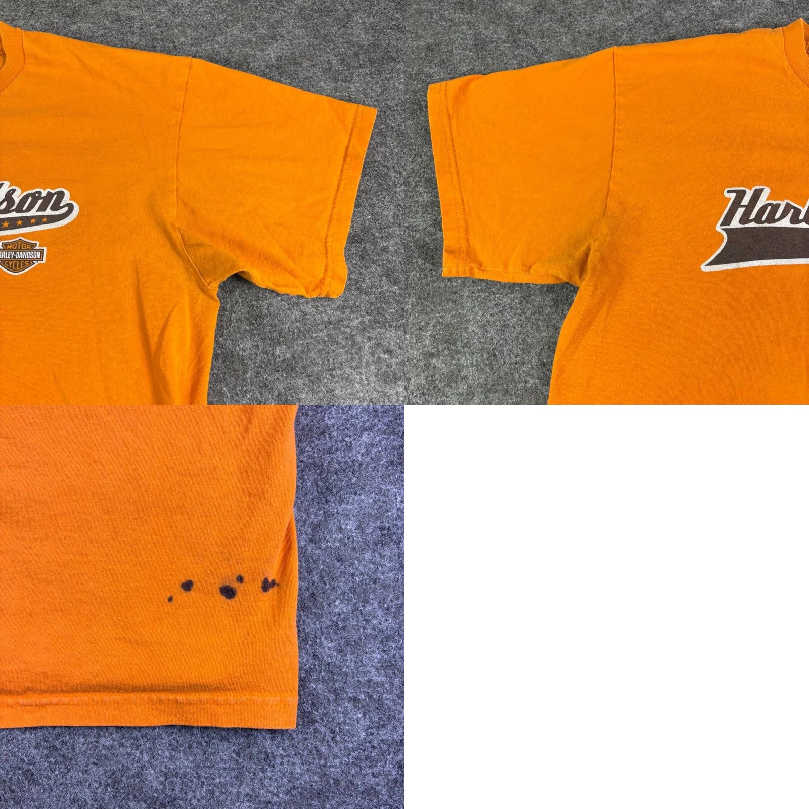 Harley Davidson VINTAGE Harley-Davidson T-Shirt Orange Graphic Print XL Short Sleeve Men Crew Neck Cotton Vintage Size US XL / EU 56 / 4 - 8 Thumbnail