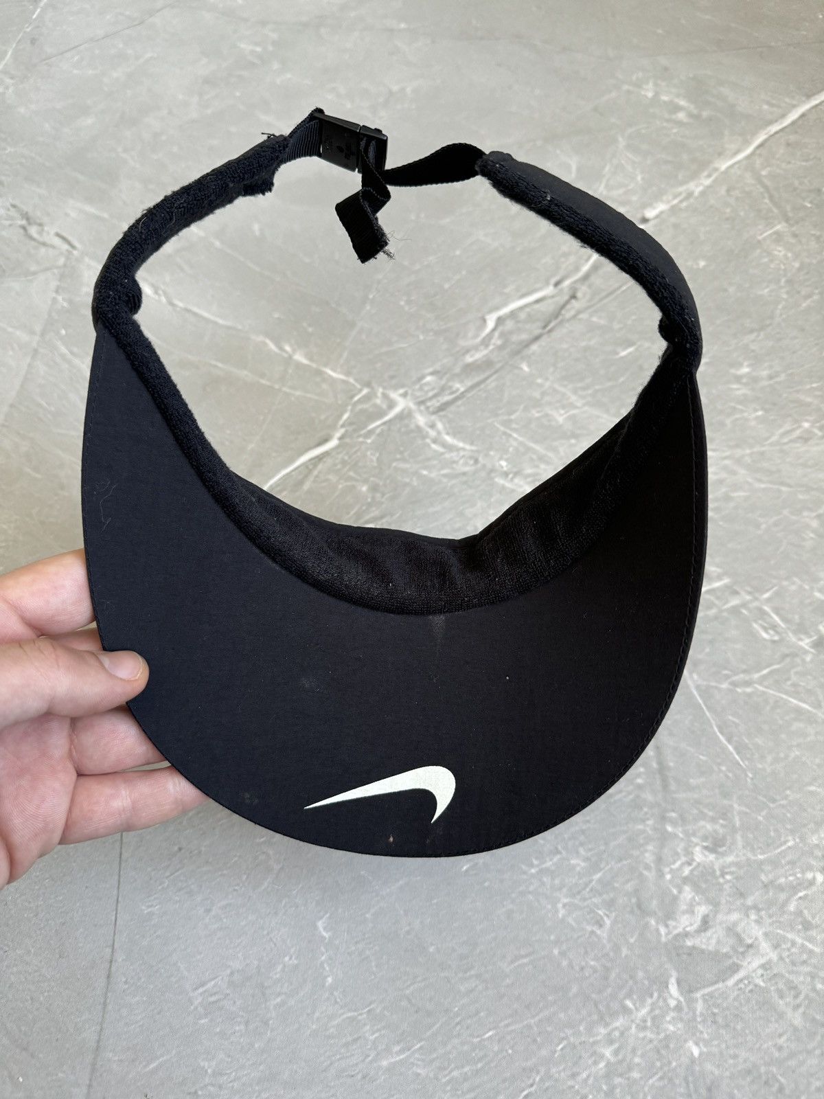 Nike Vintage 90s Nike Visor Hat Cap Spellout Swoosh Size ONE SIZE - 8 Thumbnail