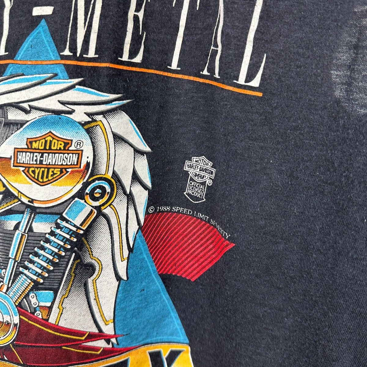 Harley Davidson × Vintage Vintage 1988 Harley Davidson Chrome Eagle Shirt Size US L / EU 52-54 / 3 - 3 Thumbnail