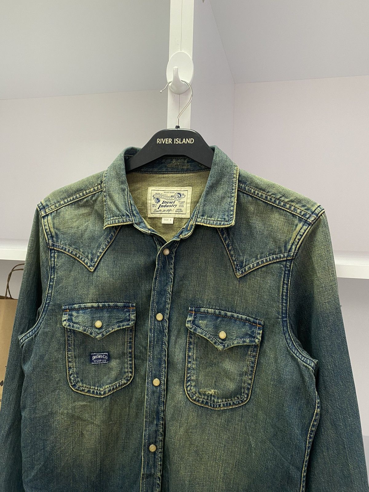 Vintage Diesel Button Up Jeans Shirt