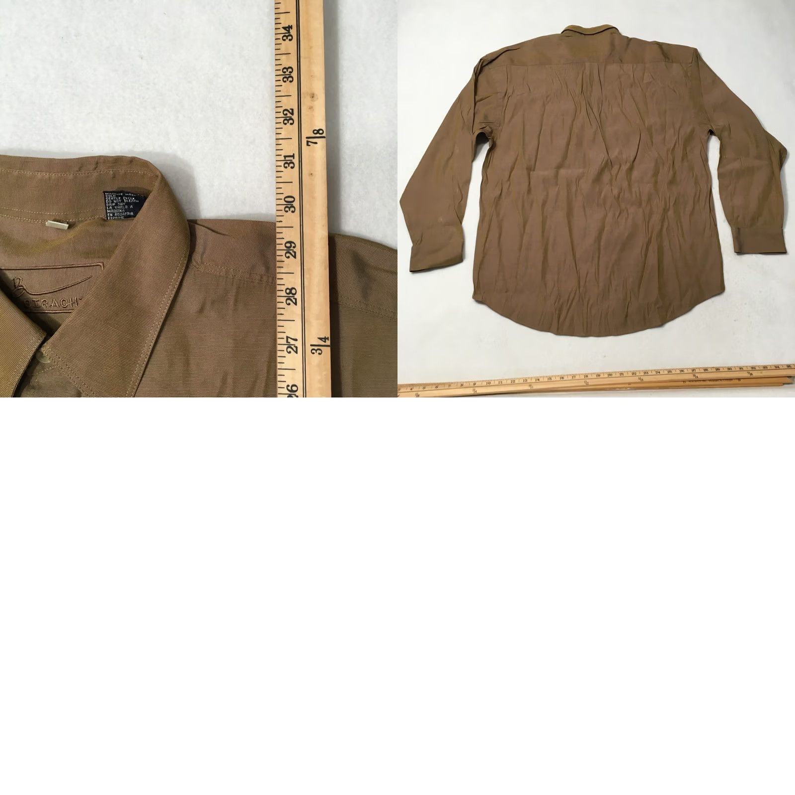 Vintage BIRACHI Shirt Men’s XL Brown Iridescent Shimmer Long Sleeve Button-Up Distressed Urban Classic 90s Womens Mens Girls Size US XL / EU 56 / 4 - 8 Thumbnail
