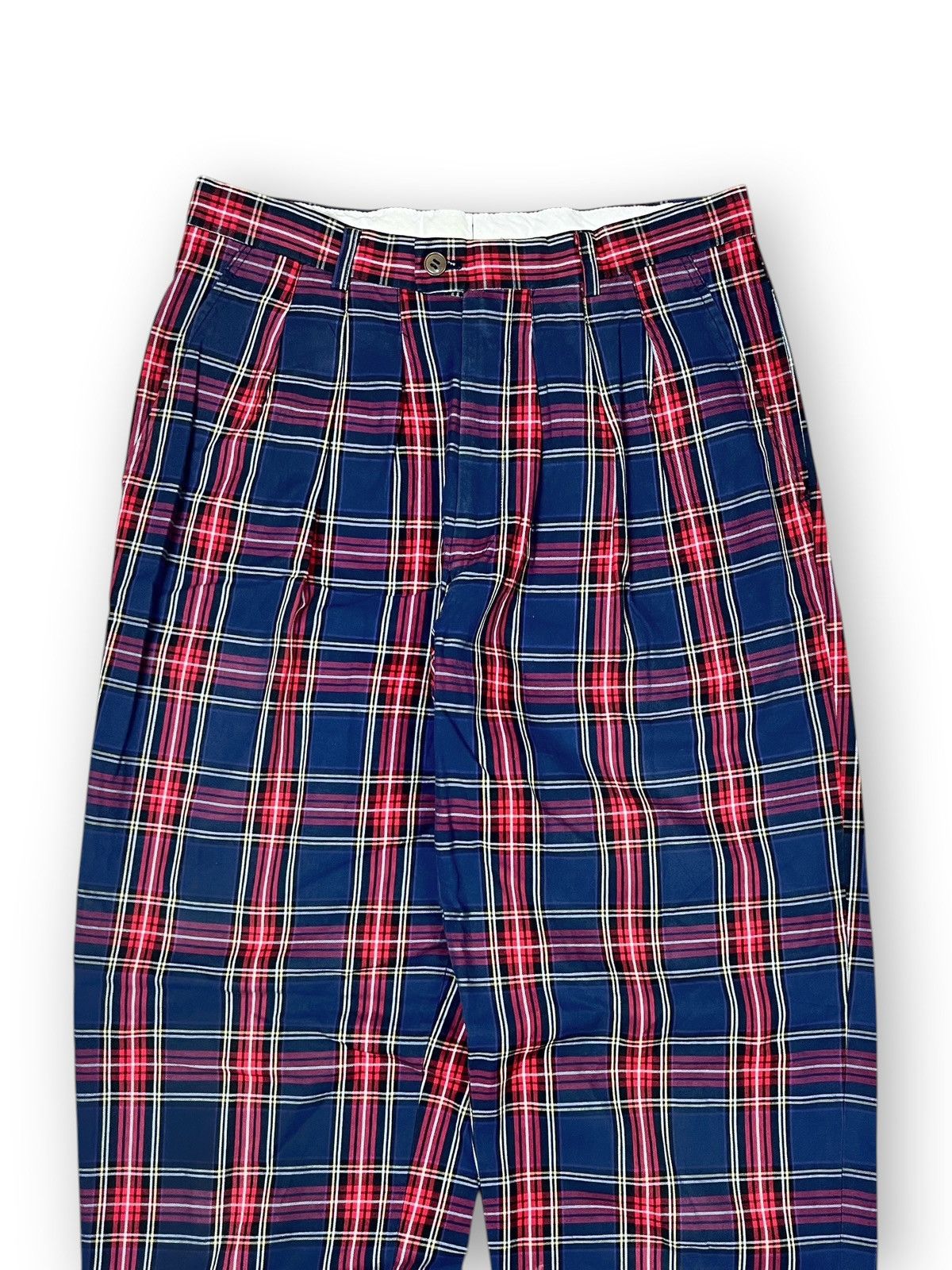 Kenzo 90a Kenzo Japan Plaid Vintage Double Pleated Trousers Size US 30 / EU 46 - 3 Thumbnail