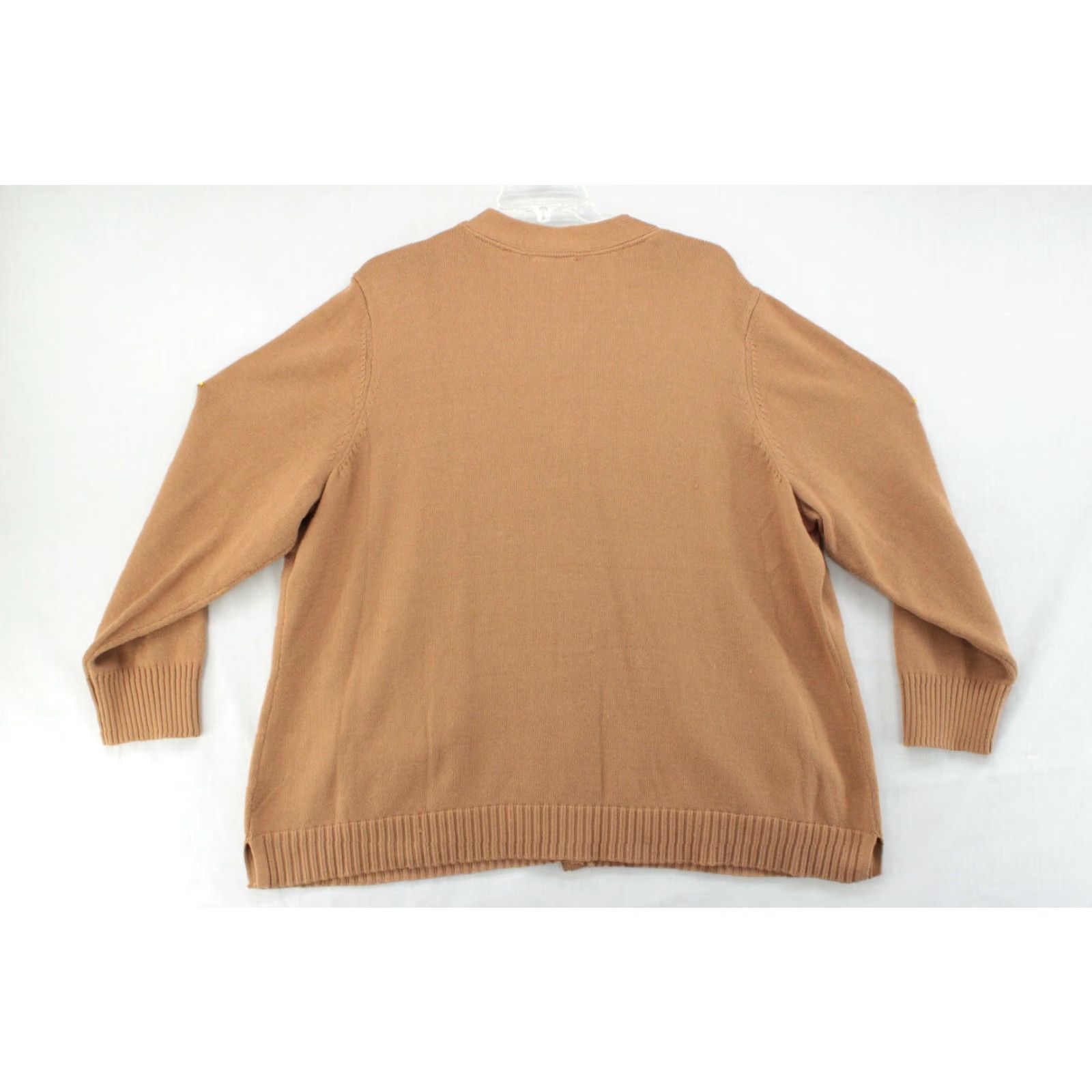 Isaac Mizrahi VINTAGE Isaac Mizrahi live Cardigan Women's 4X Brown Bridgehampton Button Up Old Money Size XXL / US 16-18 / IT 52-54 - 2 Thumbnail