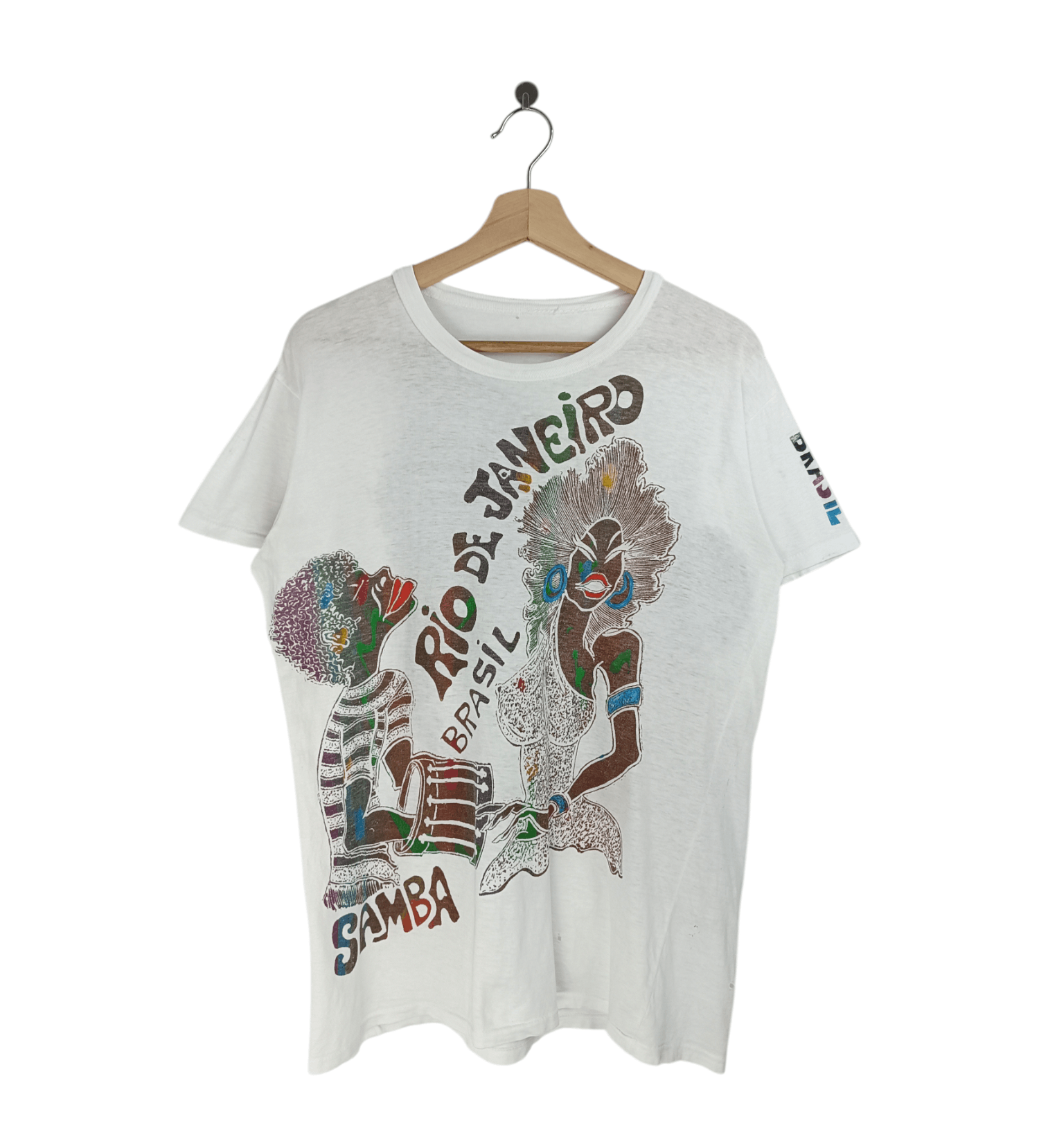 Vintage VINTAGE 80'S RIO DE JANEIRO BRASIL SAMBA VERY RARE TEE Size US M / EU 48-50 / 2 - 1 Thumbnail