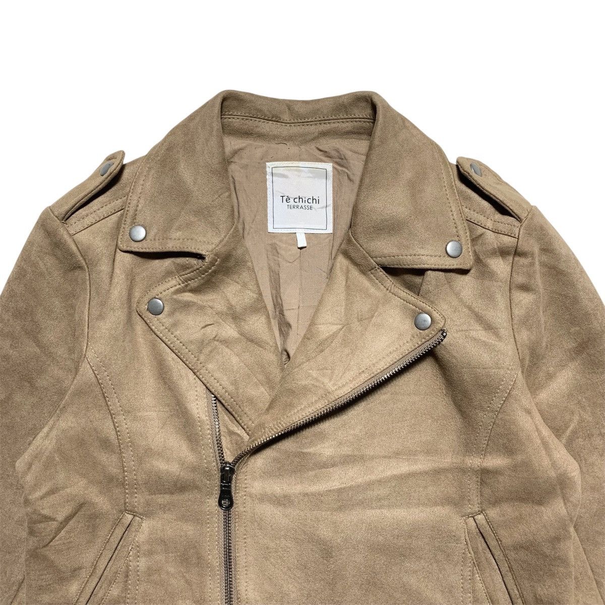 Japanese Brand Te Chichi Terrasse Suede Asymmetrical Lgb Style Jacket Size S / US 4 / IT 40 - 3 Thumbnail