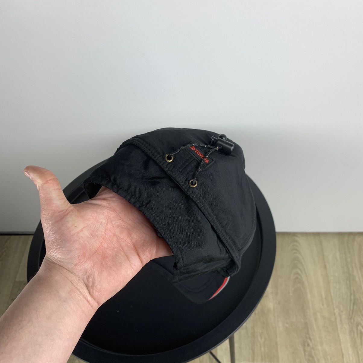 Vintage Toyota Black Nylon Racing Cap Hat Men’s One Size Y2K Size ONE SIZE - 6 Thumbnail