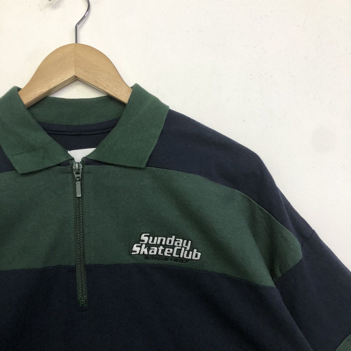 Japanese Brand WEGO SUNDAY SKATE CLUB COLOUR BLOCK OVERSIZE POLO TEE Size US M / EU 48-50 / 2 - 3 Thumbnail