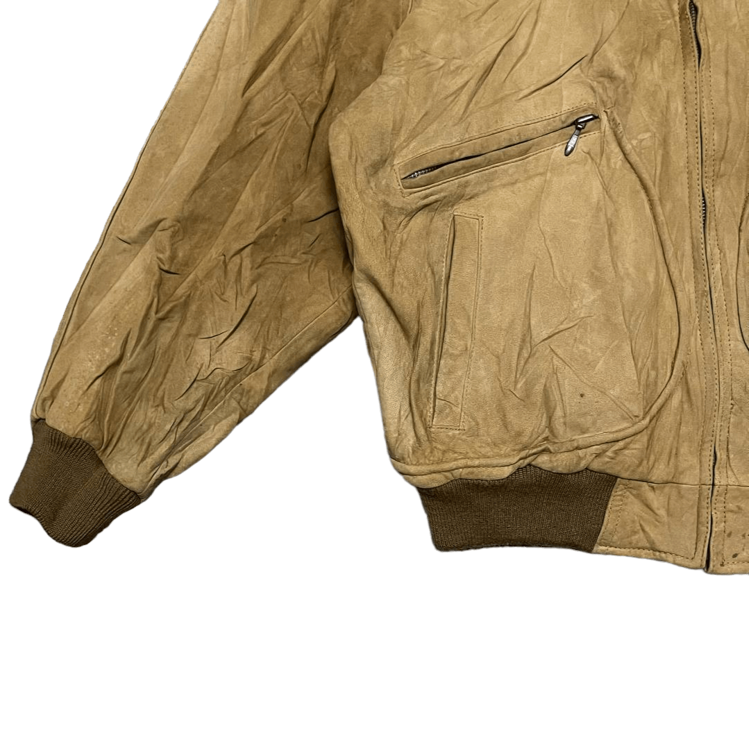 Leather Vintage Ruff-Hewn Sheep Leather Bomber Jacket Size US M / EU 48-50 / 2 - 3 Thumbnail