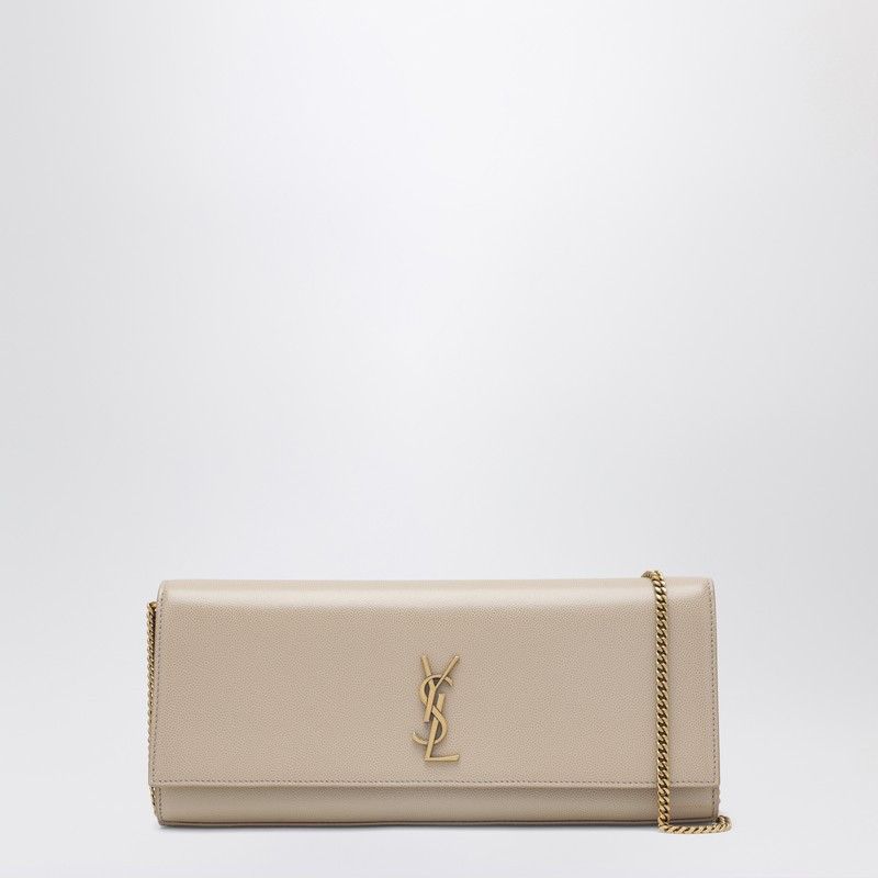 Saint Laurent Paris Saint Laurent Kate Clutch In Beige Grain De Poudre Leather Size ONE SIZE - 1 Thumbnail