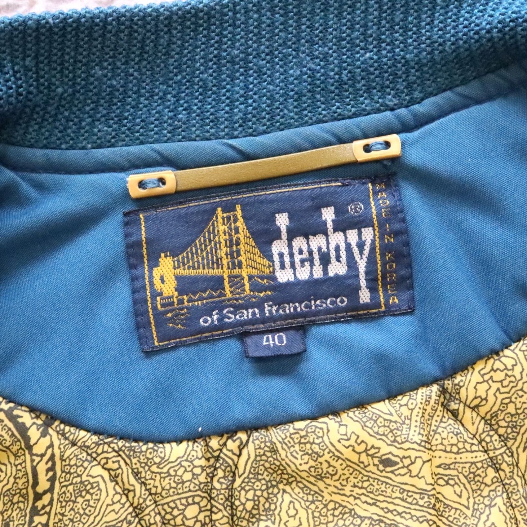 Vintage Vintage Derby San Francisco Paisley Lined Jacket 40 Blue Size US XXS / EU 40 - 7 Thumbnail