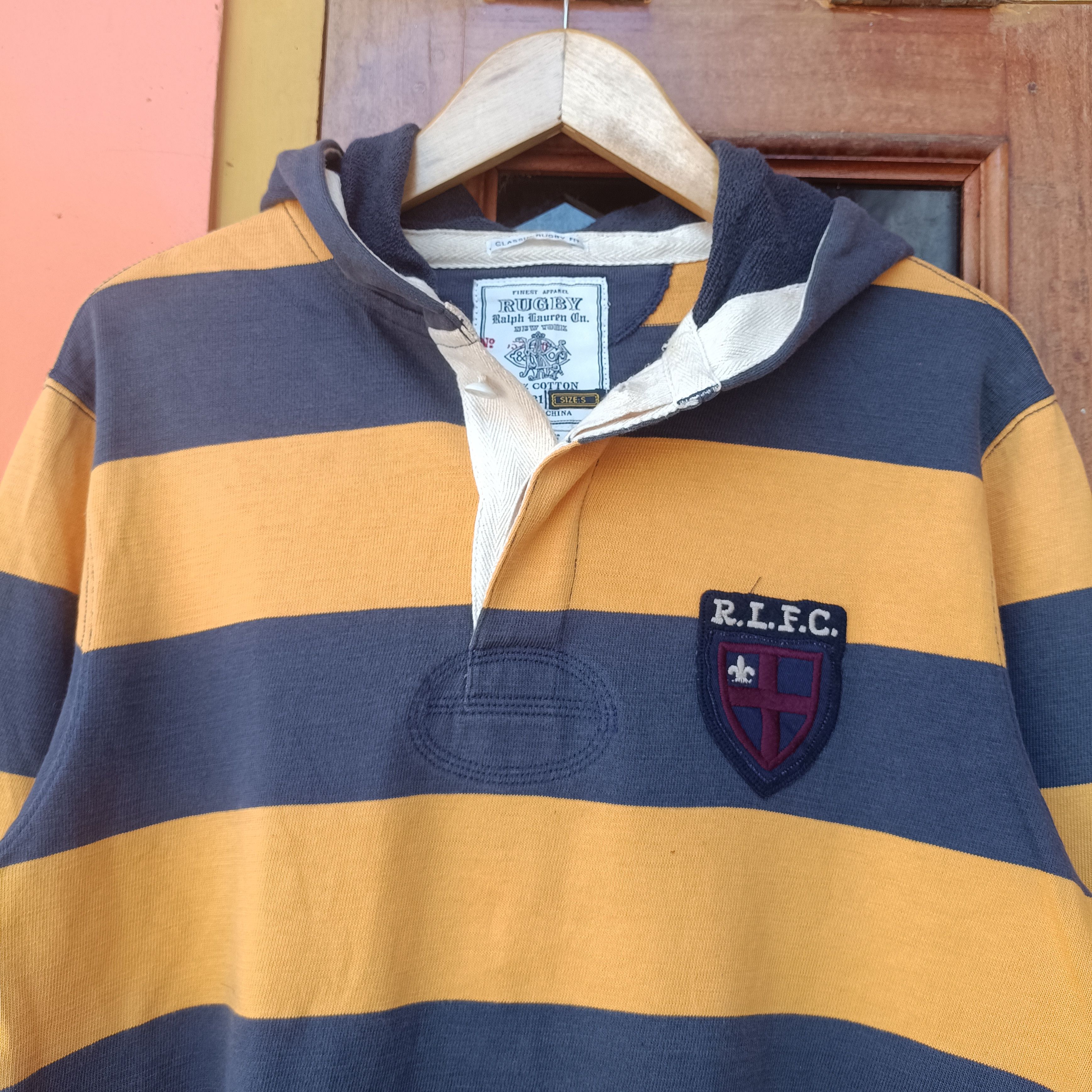 Polo Ralph Lauren RARE VINTAGE POLO RALPH LAUREN RUGBY HOODIE Size US S / EU 44-46 / 1 - 1 Thumbnail