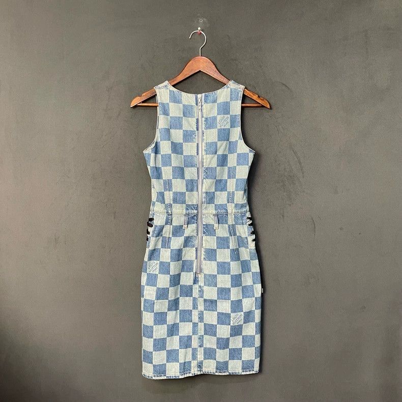 Louis Vuitton Louis Vuitton Blue checkerboard dress Size XS / US 0-2 / IT 36-38 - 2 Thumbnail