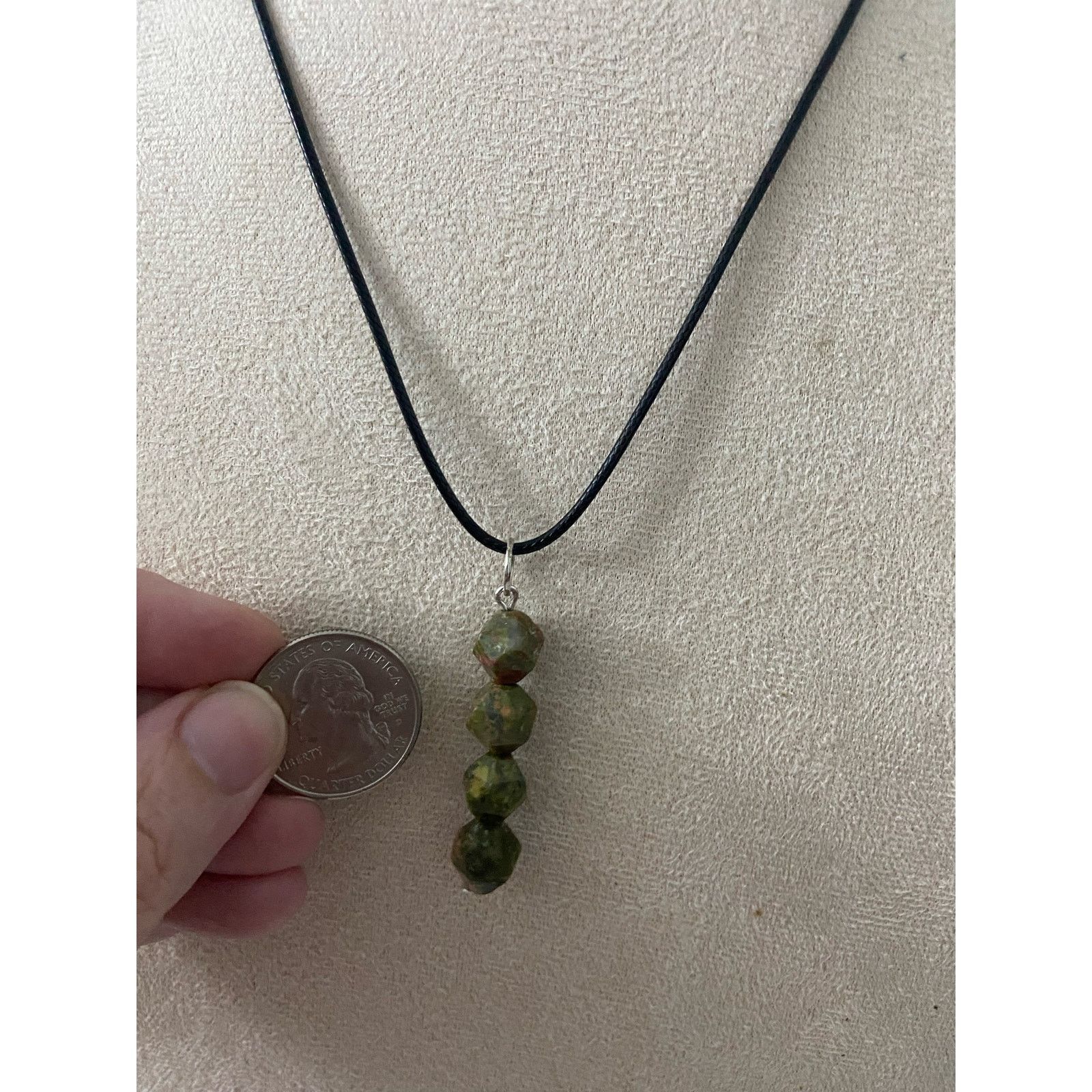 Handmade Handmade unakite pendant necklace Size ONE SIZE - 2 Thumbnail