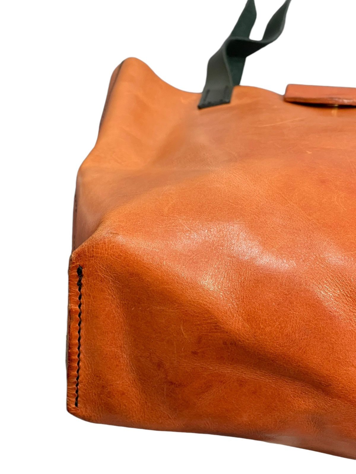 Leather Full Leather Unknown Handmade Japan Tote Shoulder Bag 4🟩 Size ONE SIZE - 6 Thumbnail