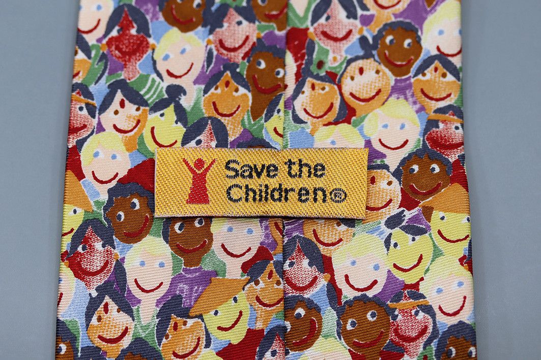 Other Save the Children Tie with Colorful Smiling Faces Print Size ONE SIZE - 3 Thumbnail