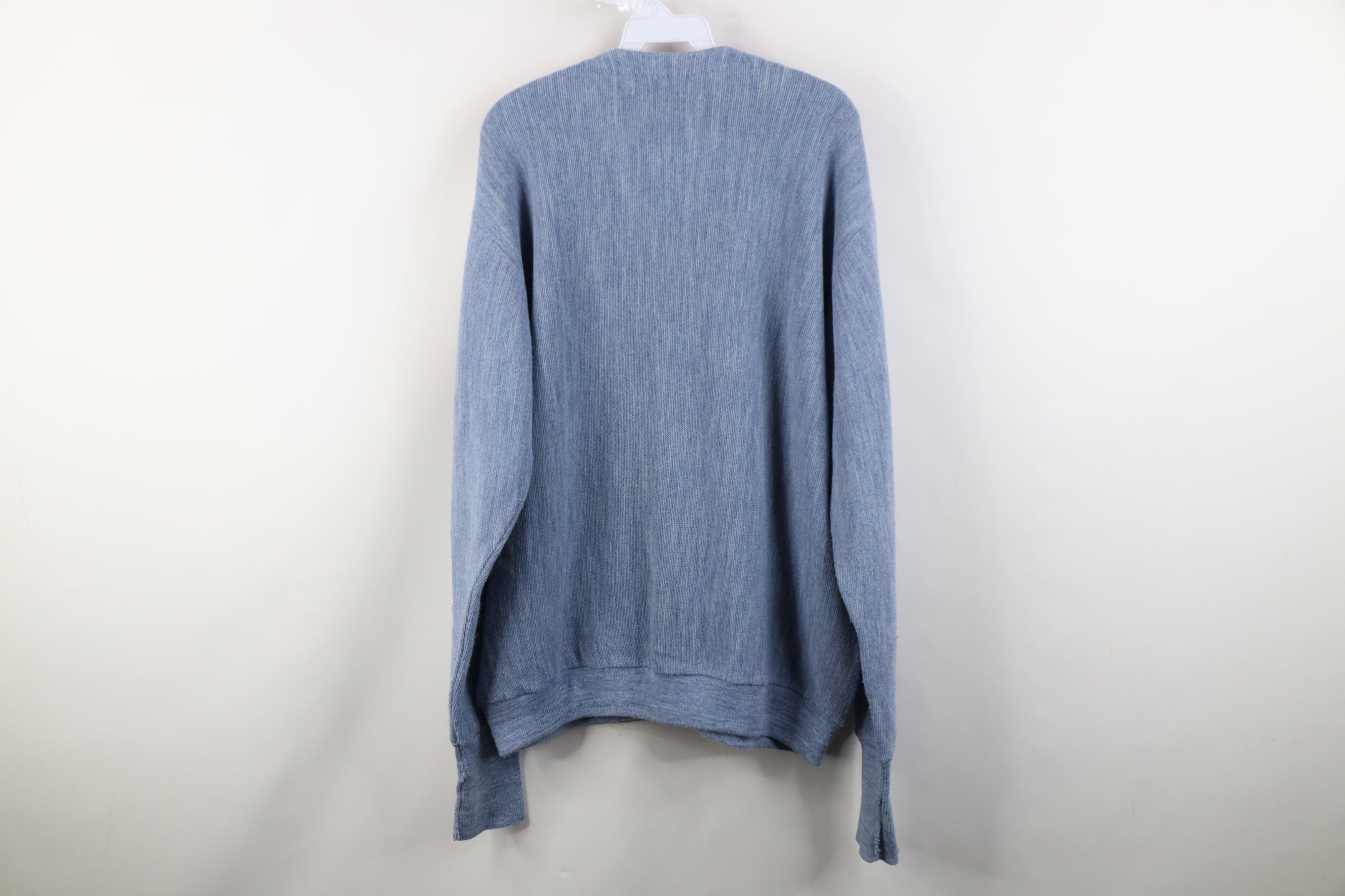 Vintage Vintage 90s Streetwear Kurt Cobain Cardigan Sweater Blue USA Size US XL / EU 56 / 4 - 7 Thumbnail