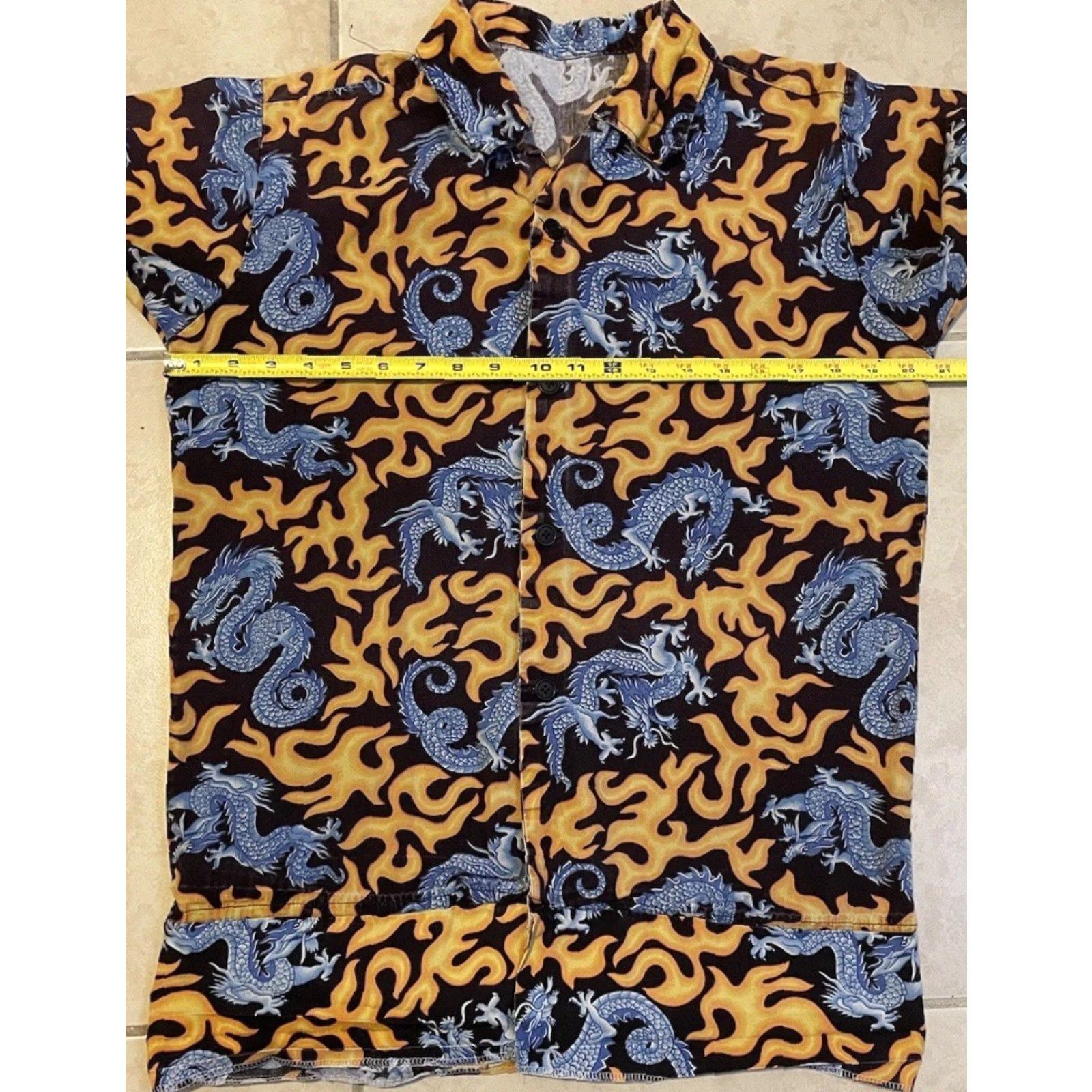 Vintage Vtg 90s Dragon Flames All Over Print Button Up Shirt M Grunge Biker Skate Surf Fire Jnco Y2K Shirt Mens Black 80s 90s Punk Rock Harley Skater Size US M / EU 48-50 / 2 - 7 Thumbnail