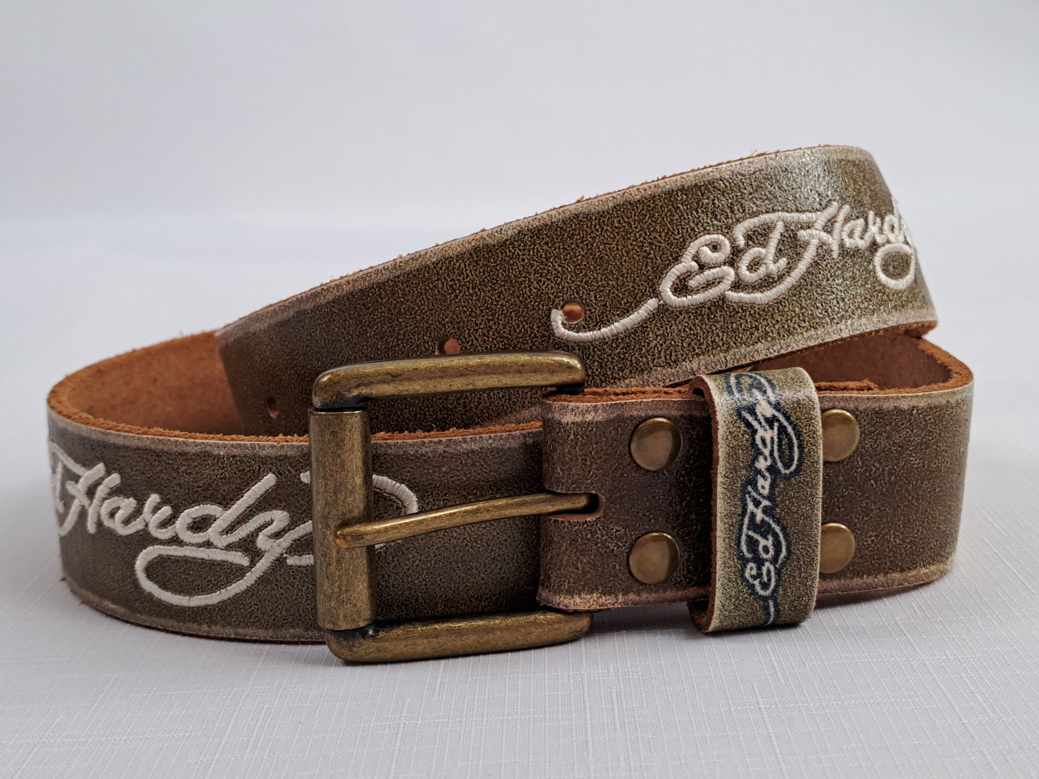 Ed Hardy ED HARDY embroidered leather belt. Size S Size ONE SIZE - 7 Thumbnail