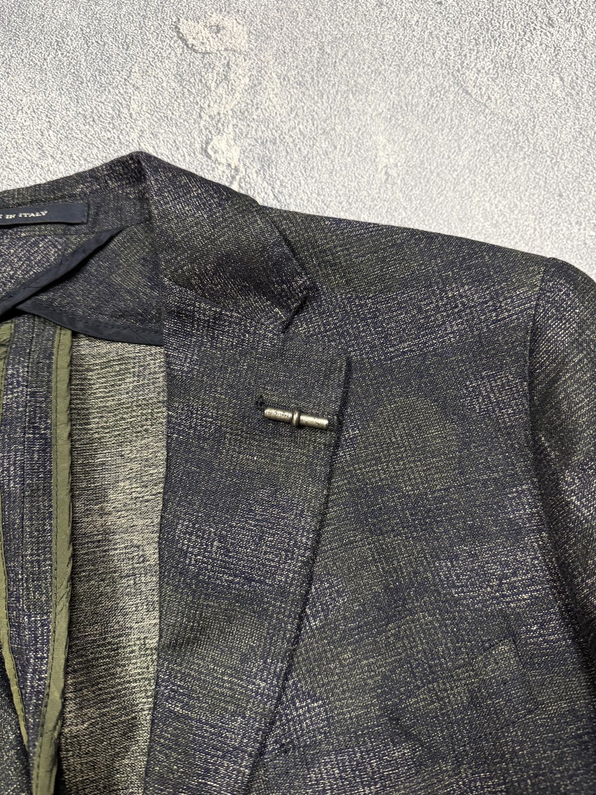 Tagliatore Tagliatore Herringbone Blazer Jacket with Elbow Patches Size 48R - 6 Thumbnail