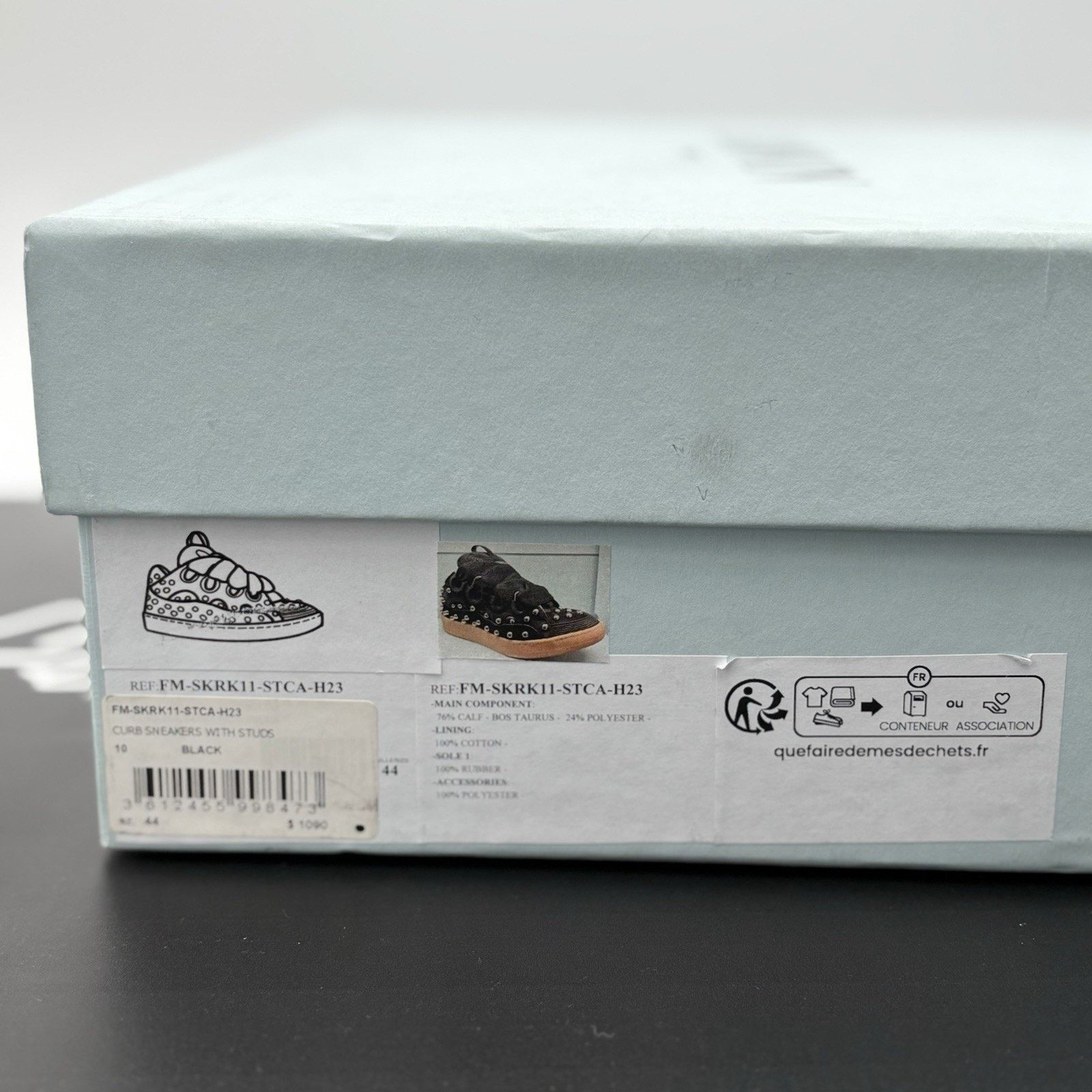 Lanvin Lanvin Studded Curb Sneaker ' Black ' | NEW! Size US 11 / EU 44 - 15 Thumbnail