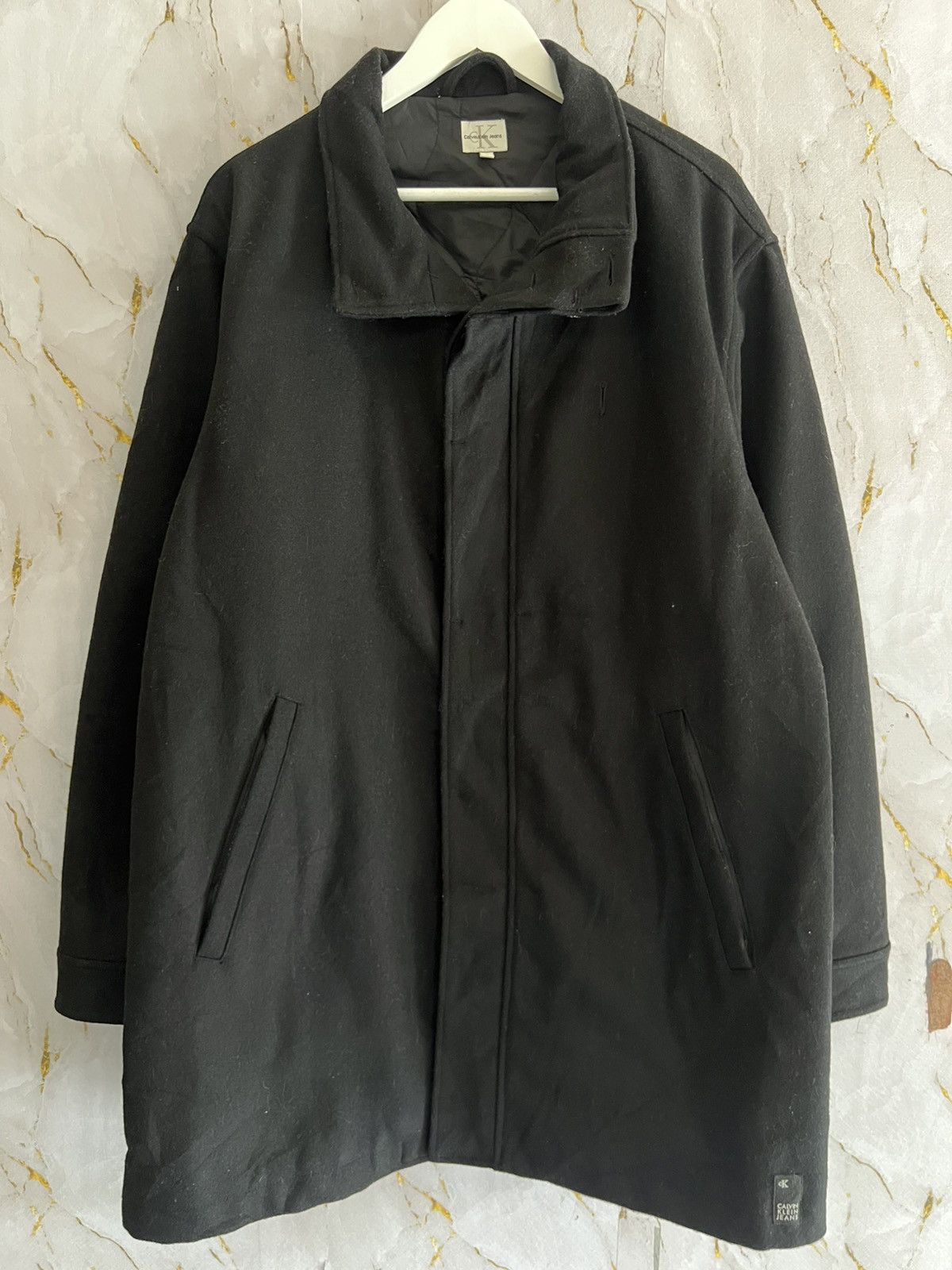Calvin Klein Calvin Klein Long Jacket Designer Minimalist Outerwear Size US L / EU 52-54 / 3 - 1 Thumbnail