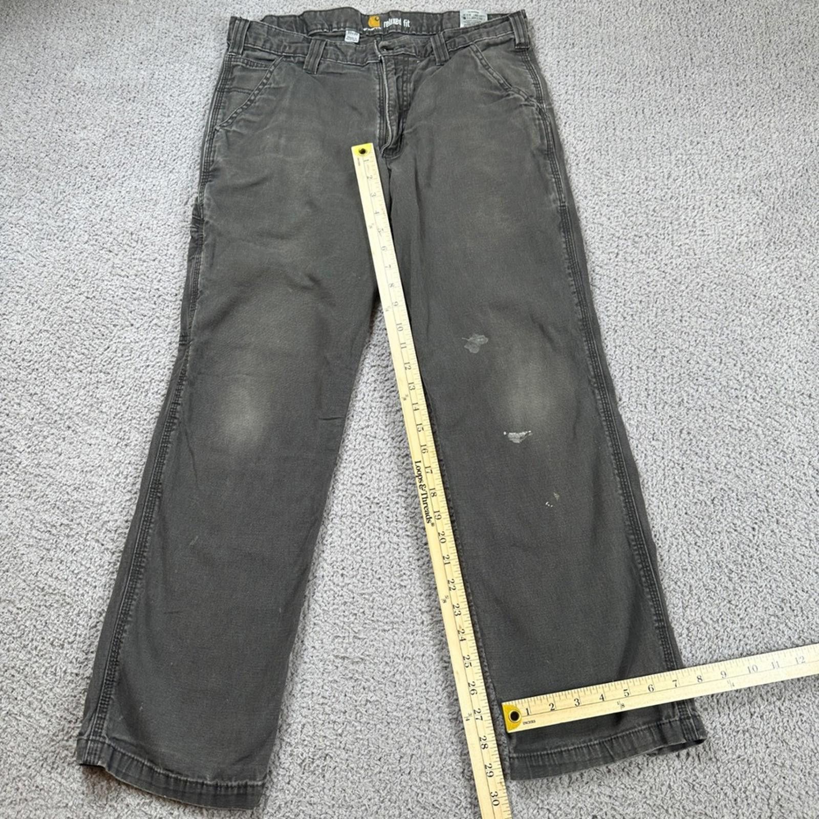 Carhartt Carhartt 102291-306 Relaxed Fit Utility Work Pants Men 33x30 Size US 33 - 3 Thumbnail