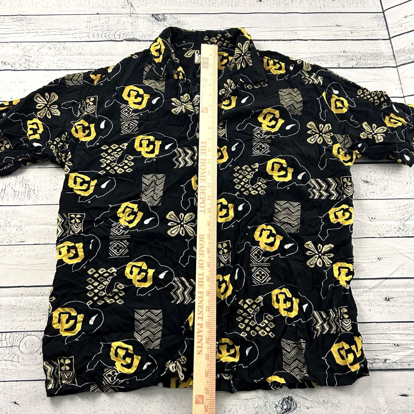 Vintage Cherts CU Buffaloes Short Sleeve Button-Up Shirt Men's L Black Size US L / EU 52-54 / 3 - 3 Thumbnail